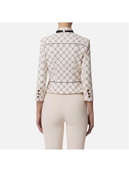 Giacca in crepe stretch stampato con foulard removibile ELISABETTA FRANCHI | GIS5151E251E2E84